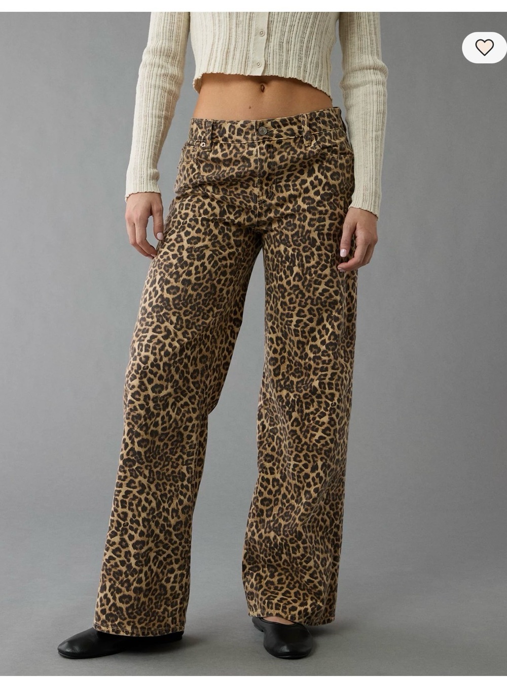 American Eagle Baggy Leopard Jeans